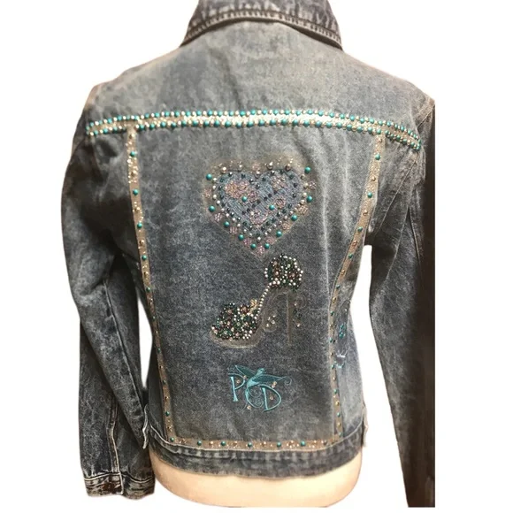 Silver Heel Floral Diva Jean Jacket - Picture 1 of 9